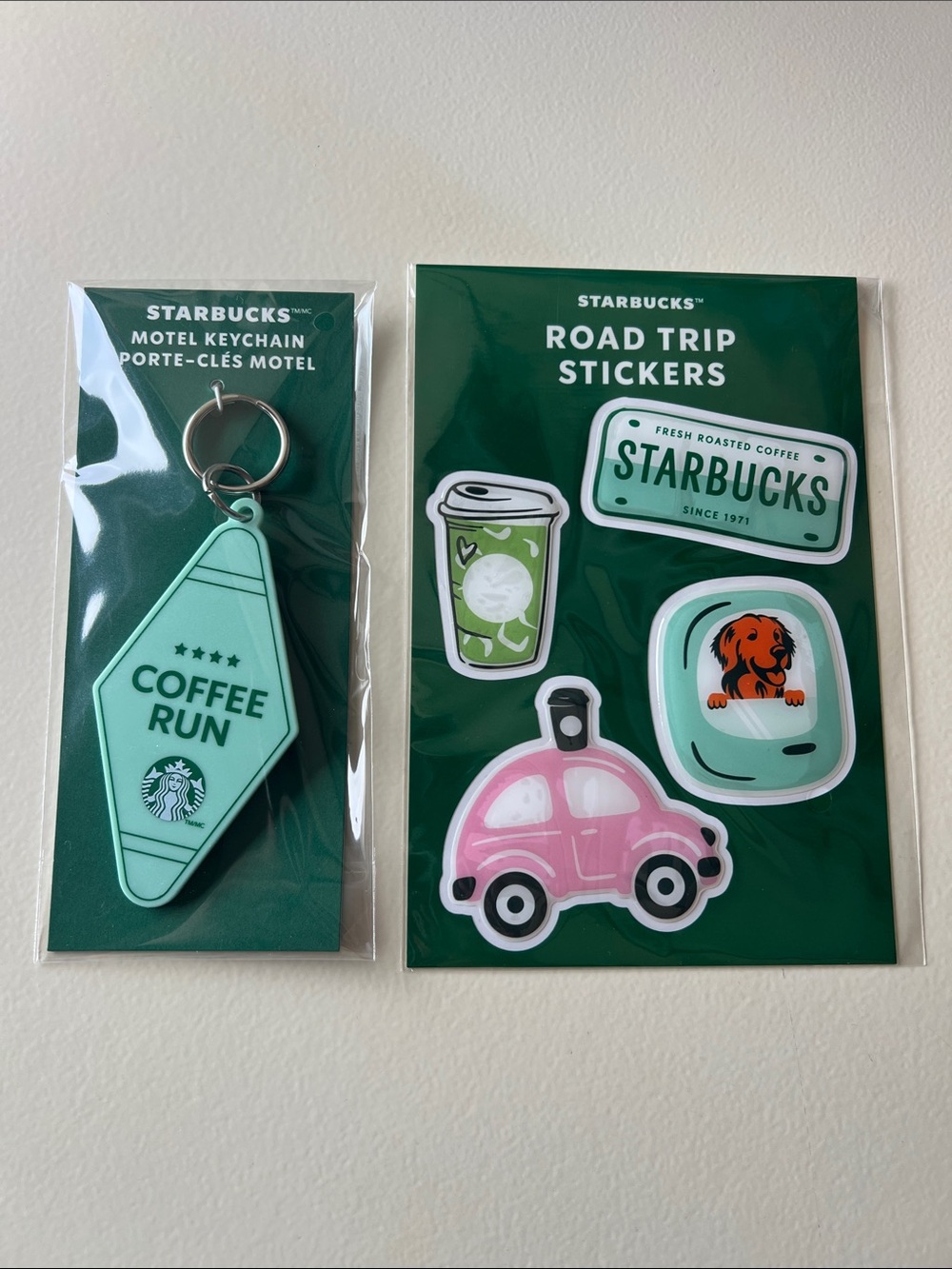 Starbucks Road Trip Collection Stickers & Keychain Summer 2026 - New - Picture 1 of 4